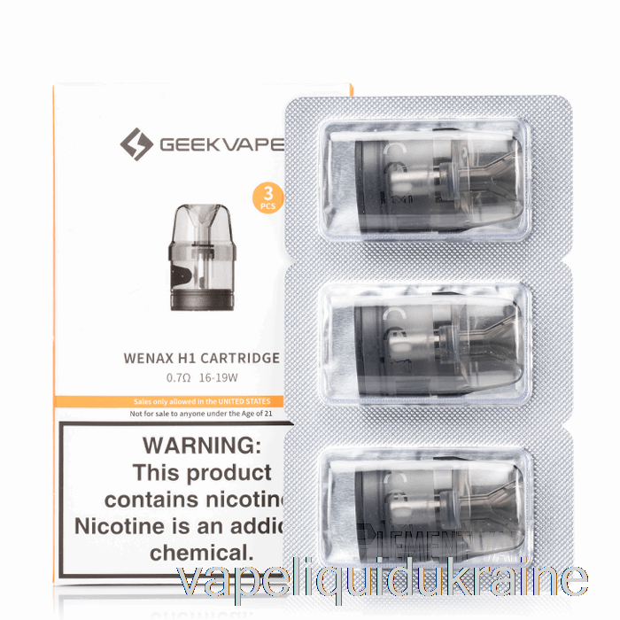 Vape Liquid Ukraine Geek Vape WENAX H1 Replacement Pods 0.7ohm Wenax H1 Cartridges